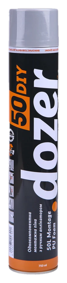 Піна монтажна Dozer 50 л (750 мл), аплікаторна трубка