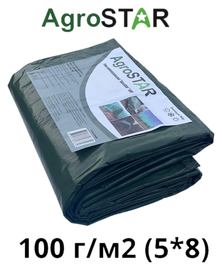 Тент універсальний AgroStar 100, 5×8 м, зелений