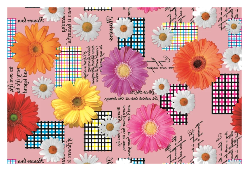 Скатертина HomeStar T10 ПВХ прозора з малюнком, рулон 1,35×30 м