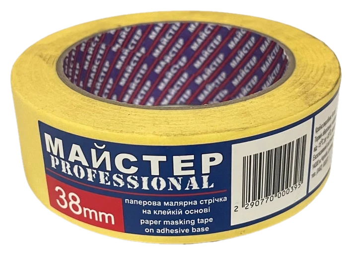 Стрічка малярна Майстер Pro жовта 38 мм