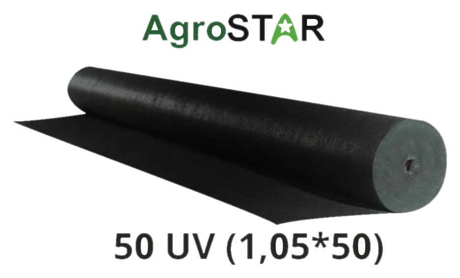 Агроволокно AgroStar 50 UV чорне, 1,05×50 м