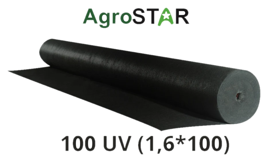 Агроволокно AgroStar 100 UV чорне, 1,6×100 м