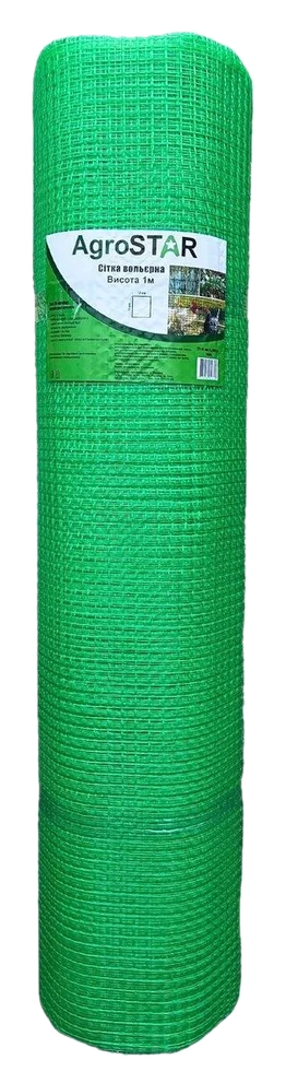 Сітка вольєрна AgroStar 12×14, 1×200 м, зелена