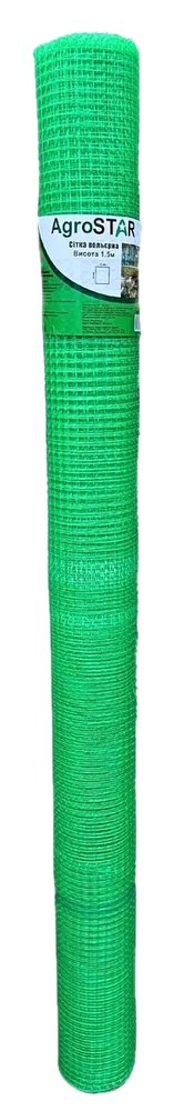Сітка вольєрна AgroStar 12×14, 1.5×50 м, зелена