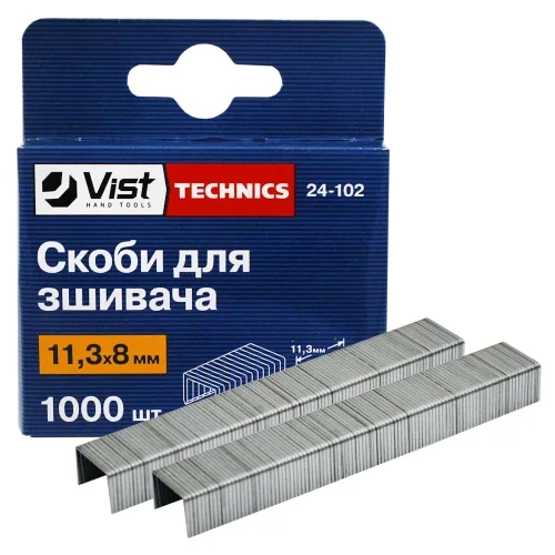 Скоби для ручного степлера TECHNICS 11,3×8 мм 1000 шт