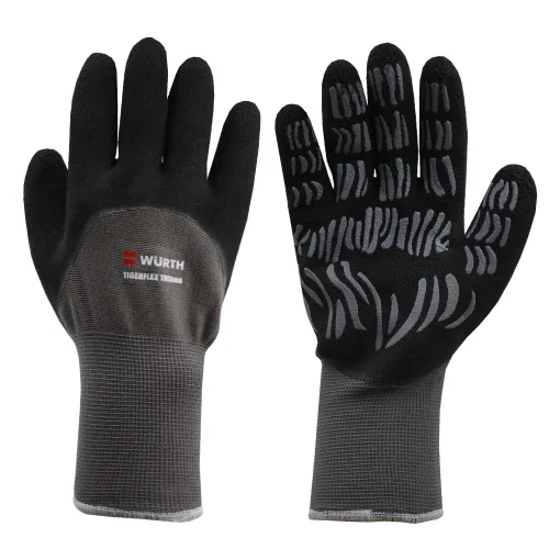 Рукавиці трикотажні робочі захисні утеплені WURTH TIGERFLEX THERMO 0899404029 L (9) покриття латексне