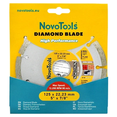 Диск алмазний відрізний NovoTools Basic 125×7×22,23 мм сегментований