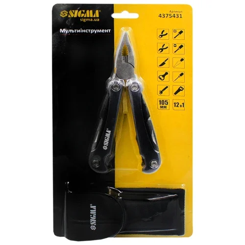 Мультитул SIGMA 13в1 105 мм в чохлі