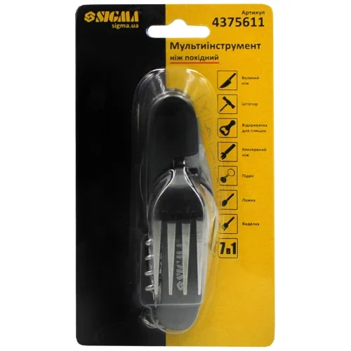 Мультитул SIGMA 7в1 111 мм в чохлі