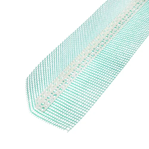 Кутник штукатурний пластиковий Anserglob 20×20 мм 2,5 м з сіткою 70×70 мм