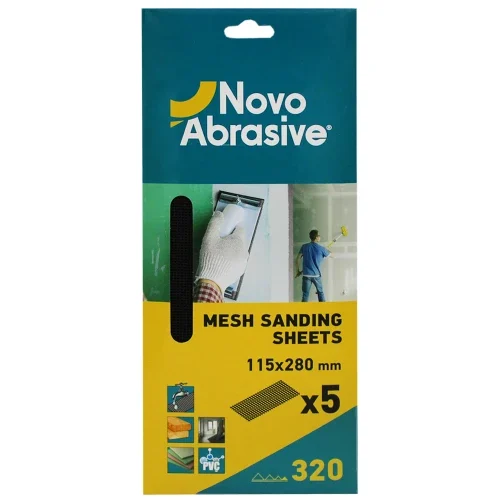 Сітка абразивна Novoabrasive P320 115×280 мм 5 шт