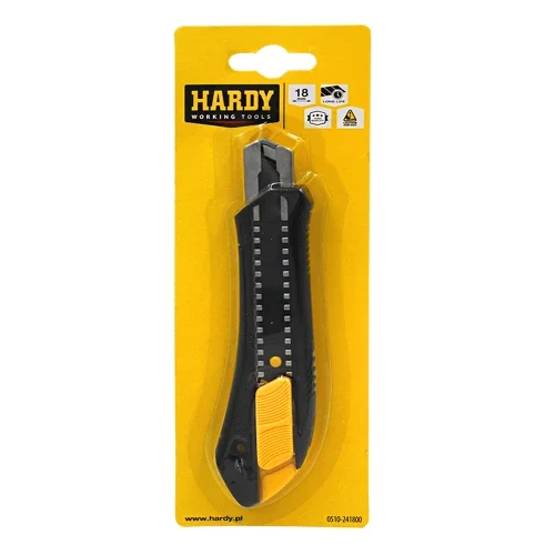 Ніж універсальний HARDY 18 мм з фіксатором сегментоване лезо