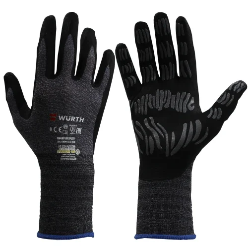 Рукавиці трикотажні робочі захисні WURTH TIGERFLEX PLUS 0899411018 M (8) покриття нітрилове