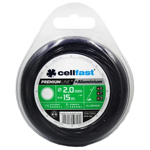 Жилка для газонокосарки Cellfast PREMIUM 2,0 мм × 15 м кругла