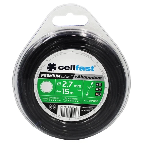 Жилка для газонокосарки Cellfast PREMIUM 2,7 мм × 15 м кругла