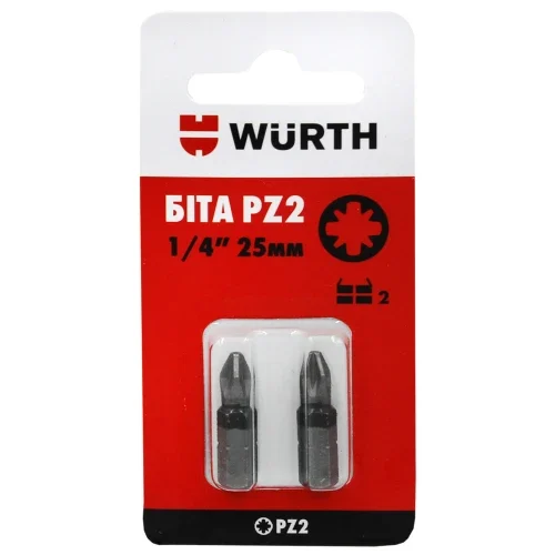 Біта WURTH РZ2×25 мм 2 шт