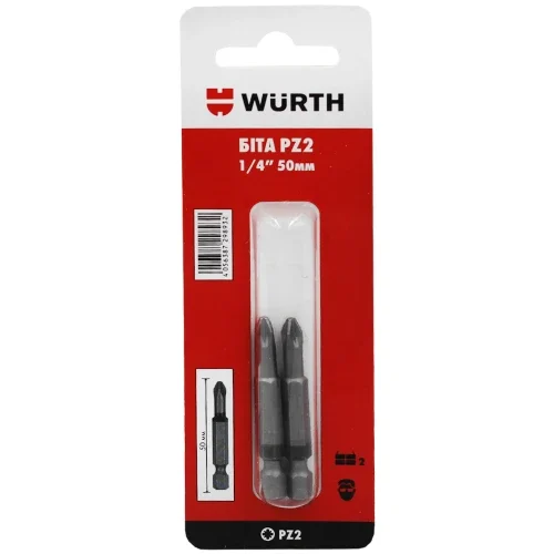 Біта WURTH РZ2×50 мм 2 шт