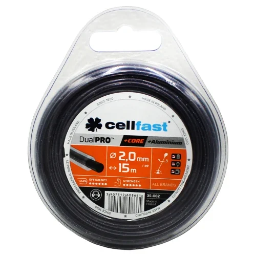 Жилка для газонокосарки Cellfast 2,0 мм × 15 м кругла армована