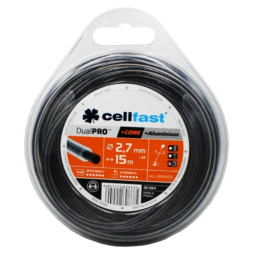 Жилка для газонокосарки Cellfast 2,7 мм × 15 м кругла армована