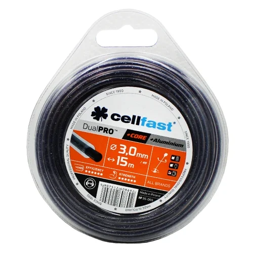 Жилка для газонокосарки Cellfast 3 мм × 15 м кругла армована