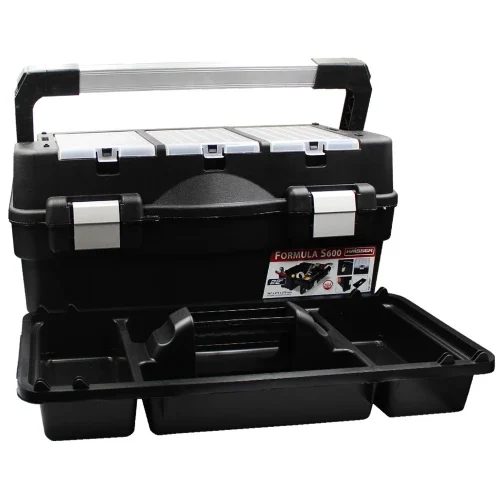 Ящик для інструменту з лотком та органайзером Haisser Formula S600 Alu 22" 547×271×278 мм пластиковий