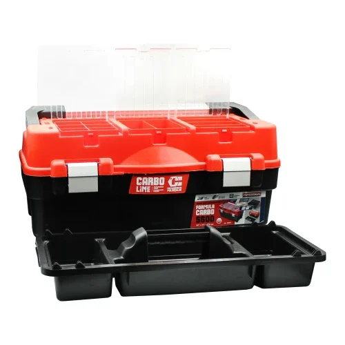 Ящик для інструменту з лотком та органайзером Haisser Formula S600 Carbo Alu 22" 547×271×278 мм металеві замки пластиковий