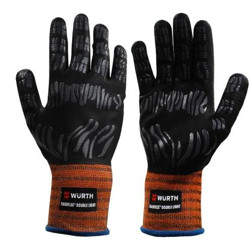 Рукавиці трикотажні робочі захисні двосторонні WURTH TIGERFLEX DOUBLE LIGHT 0899411228 М (8) покриття нітрилове