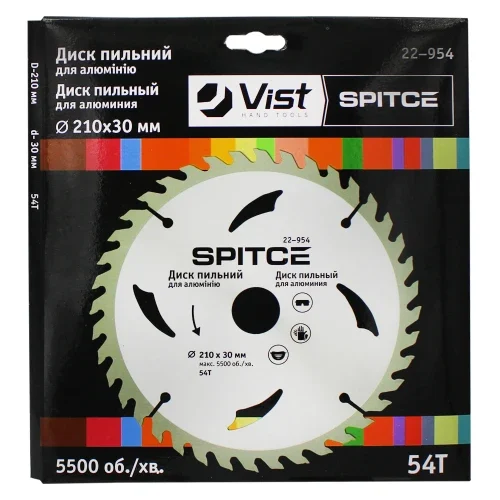 Диск пиляльний Spitce 54T 210×30 мм 54Т