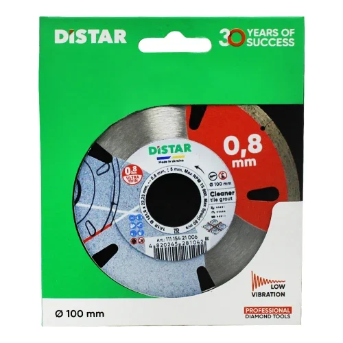 Диск алмазний відрізний DiStar 1A1R Cleaner 100×0,8/0,5×5×22,23 мм суцільний