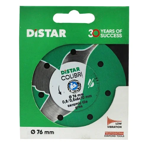 Диск алмазний відрізний DiStar 1A1R Colibri 76×0,8/0,5×6×10 мм суцільний