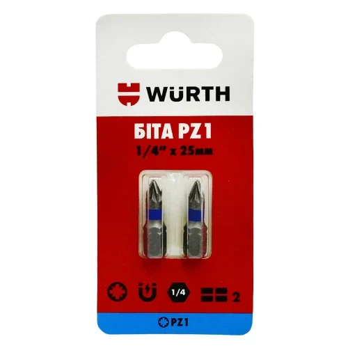 Біта WURTH РZ1×25 мм 2 шт
