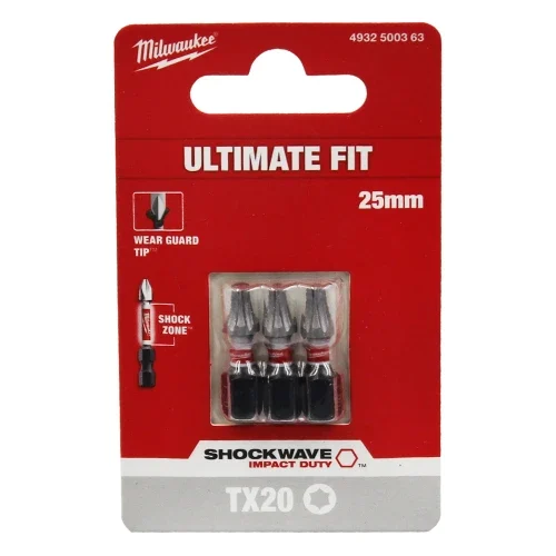 Біта MILWAUKEE SHOCKWAVE Т20×25 мм 3 шт