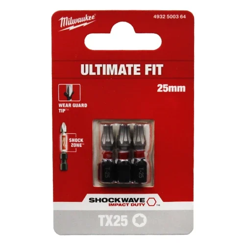 Біта MILWAUKEE SHOCKWAVE Т25×25 мм 3 шт