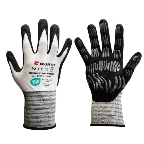 Рукавиці трикотажні робочі захисні WURTH TIGERFLEX PLUS ECOLINE 0899411030 XL (10) покриття нітрилове