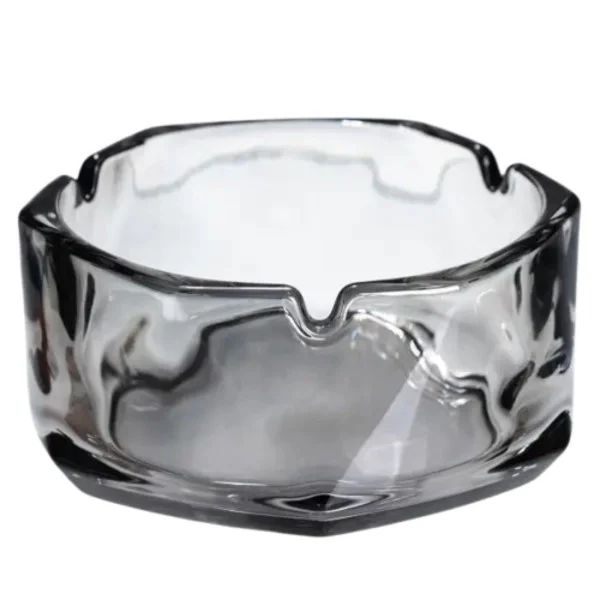 Попільничка скляна Diamond Faceted 12 см, сірий
