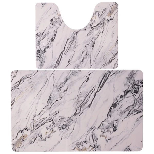 Набір килимків для ванної та туалету White Marble 50*80/40*50 см