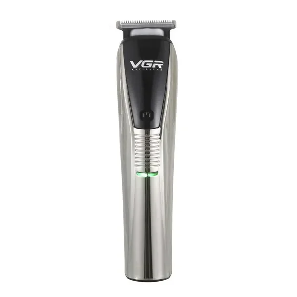 Машинка для стрижки професійна VGR V-029 акумуляторна з насадками, срібло