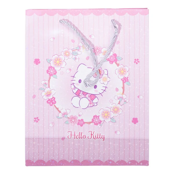 Подарунковий пакет Hello Kitty 19*9.5*24.5 см 12 штук в упаковці, рожевий