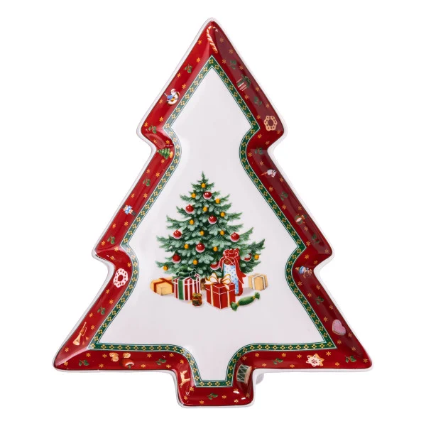 Блюдо для закусок Christmas порцелянове фігурне 29*24*2 см