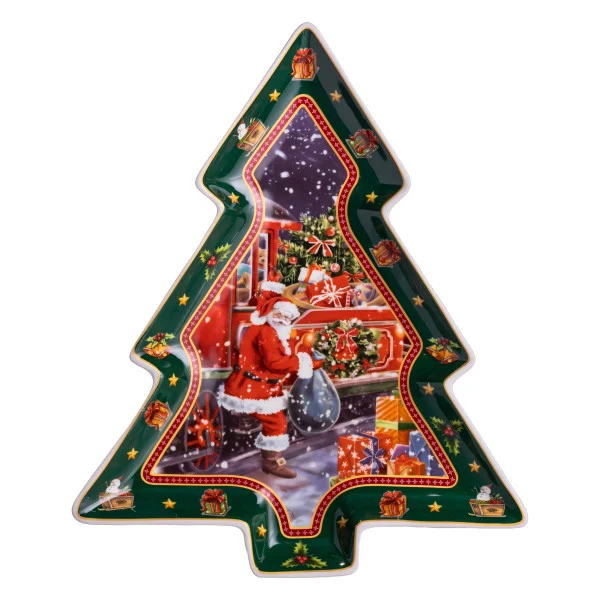 Блюдо для закусок Santa порцелянове фігурне 29*24*2 см