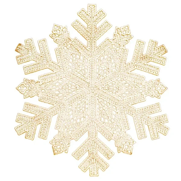 Килимок для сервірування столу Snowflake 38 см, золото