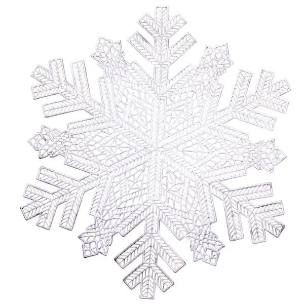Килимок для сервірування столу Snowflake 38 см, срібло