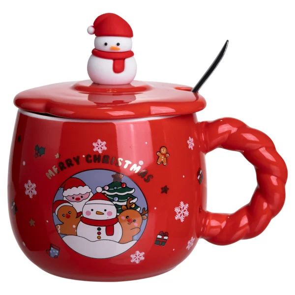 Чашка порцелянова Christmas Wonderland 400 мл з кришкою