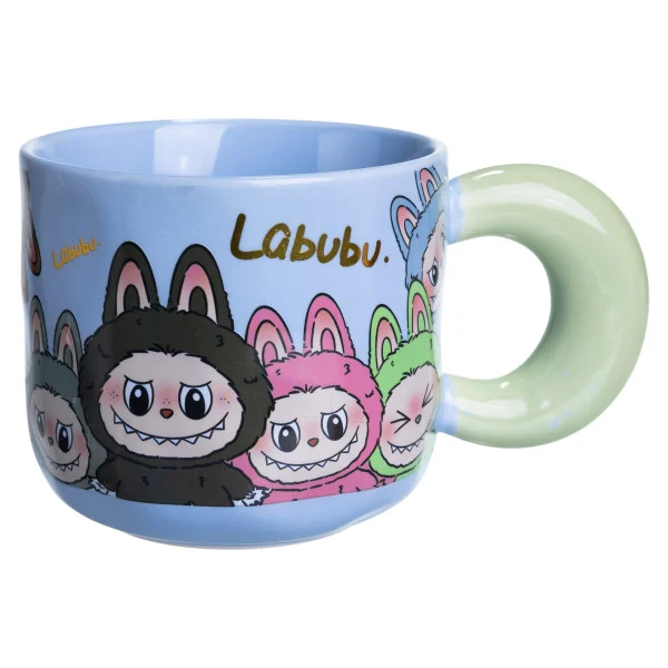 Чашка порцелянова LABUBU Pure Happines 400 мл, блакитний