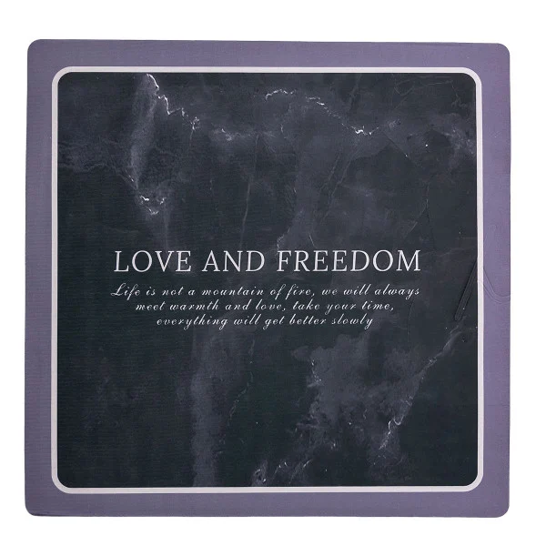 Килимок для ванної кімнати Love and freedom 58*58 см діатомітовий