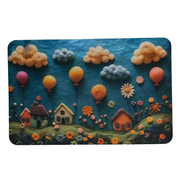 Килимок діатомітовий з 3D-ефектом Whimsical Village 58*38 см універсальний