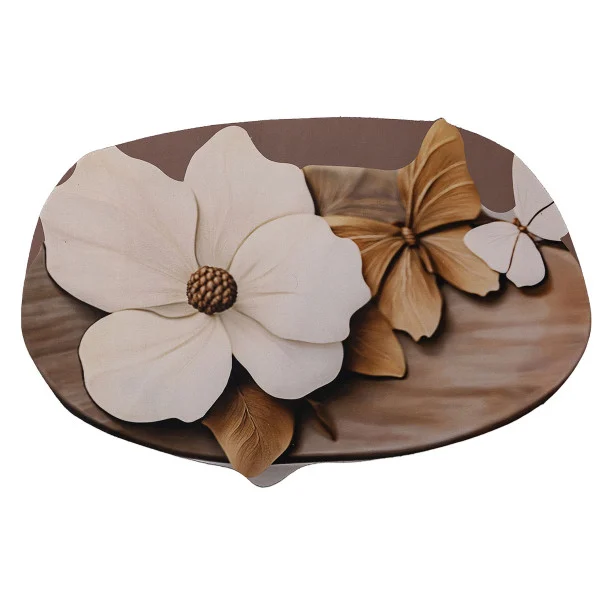 Килимок для ванної кімнати з 3D-ефектом Petal Relief 58*38 см діатомітовий, коричневий