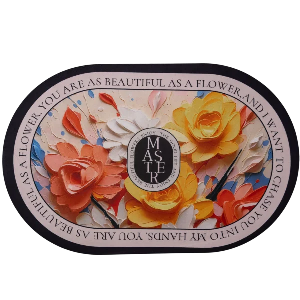 Килимок діатомітовий універсальний BEAUTIFUL FLOWERS 58*38 см з ефектом 3-D