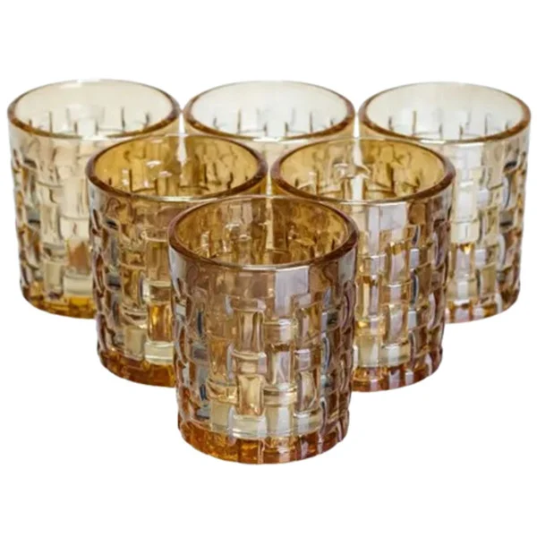 Набір чарок для міцних напоїв Shot glass 6 штук по 75 мл, коричневий