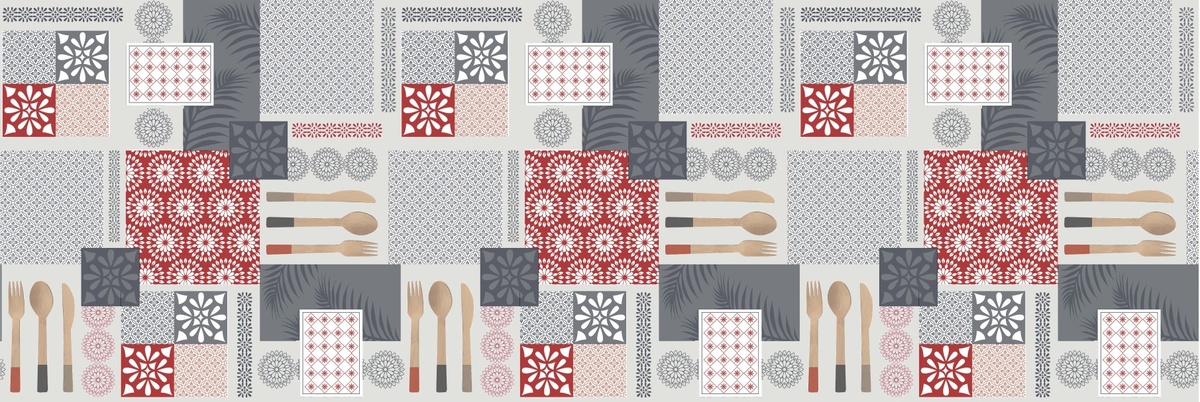 Скатертина HomeStar T05 ПВХ прозора з малюнком, рулон 1,35×30 м